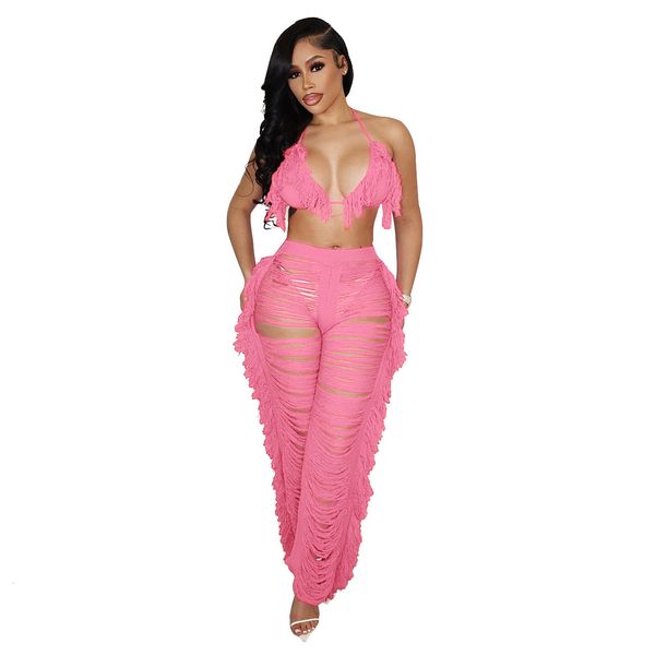 women's swimwear deariris women summer 2 piece beach outfits knitted hollow out halter fringe bikini cover ups 230707, White;black
women's swimwear deariris women summer 2 piece beach outfits knitted hollow out halter fringe bikini cover ups 230707, White;black
