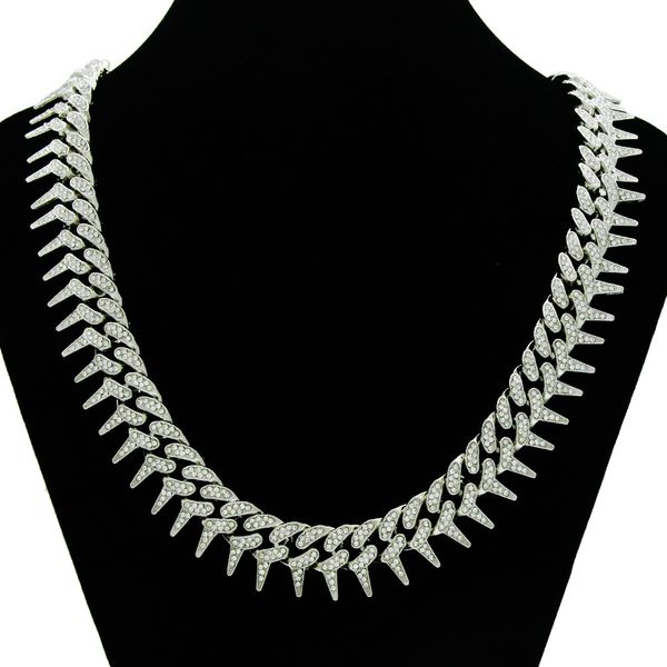 designer jewelry thorny diamond cuban link chain men iced out miami cuban necklace bling barbed moissanite hip hop rapper night club jewelry, Silver
designer jewelry thorny diamond cuban link chain men iced out miami cuban necklace bling barbed moissanite hip hop rapper night club jewelry, Silver