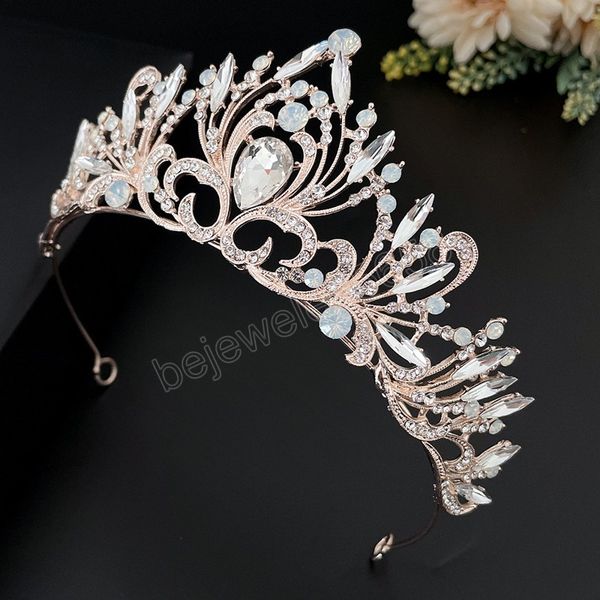 women shining gold crown temperamental color retention crowns for bride bridesmaid princess, White;golden
women shining gold crown temperamental color retention crowns for bride bridesmaid princess, White;golden