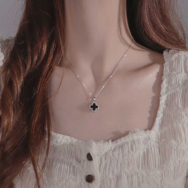 four-leaf clover necklace women's clavicle chain advanced luxury niche design new simple temperament, Silver
four-leaf clover necklace women's clavicle chain advanced luxury niche design new simple temperament, Silver