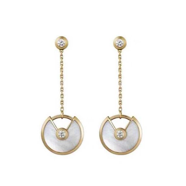 high version carti amulet earrings 925 sterling silver plated 18k gold white fritillaria red agate peace charm jhx2, Golden;silver
high version carti amulet earrings 925 sterling silver plated 18k gold white fritillaria red agate peace charm jhx2, Golden;silver
