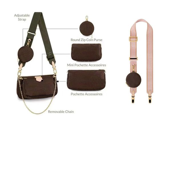 designer old flower three in one shoulder bag 6 color shoulder strap five style clutch combo fashion luxury multi pochette womens messenger
designer old flower three in one shoulder bag 6 color shoulder strap five style clutch combo fashion luxury multi pochette womens messenger