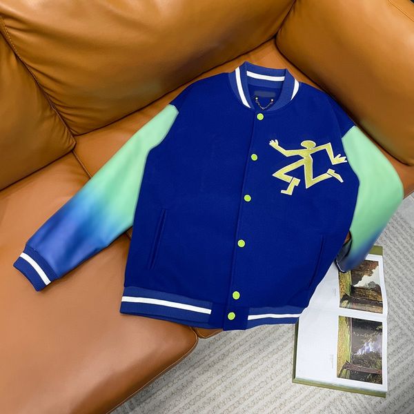 23ss men designers jackets jacquard fabric 1854 leather sleeves baseball cloth stand collar streetwear blue m-2xl, Black;brown
23ss men designers jackets jacquard fabric 1854 leather sleeves baseball cloth stand collar streetwear blue m-2xl, Black;brown