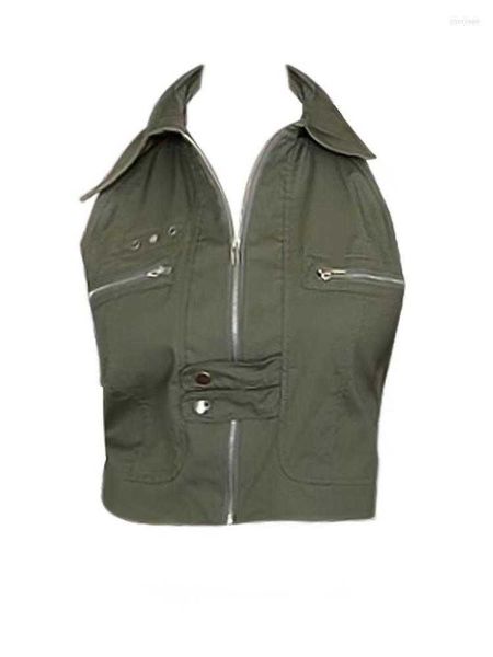 women's tanks vintage fashion solid lapel neck vests y2k women spring summer sleeveless streetwear short cargo, White
women's tanks vintage fashion solid lapel neck vests y2k women spring summer sleeveless streetwear short cargo, White