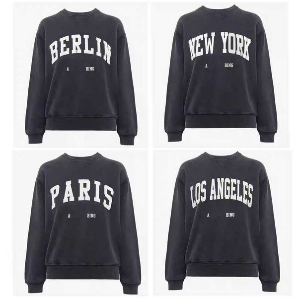 23ss anines bing women designer sweatshirt fashion hoodie new cotton letter leisure print wash fried snow women classic sweater pullover sp, Black
23ss anines bing women designer sweatshirt fashion hoodie new cotton letter leisure print wash fried snow women classic sweater pullover sp, Black