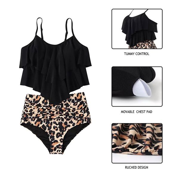 pants bikini 2022 plus size bathing suit swimsuit female tummy control beachwear halter ruffle bikini set women bikini swimwear, White
pants bikini 2022 plus size bathing suit swimsuit female tummy control beachwear halter ruffle bikini set women bikini swimwear, White