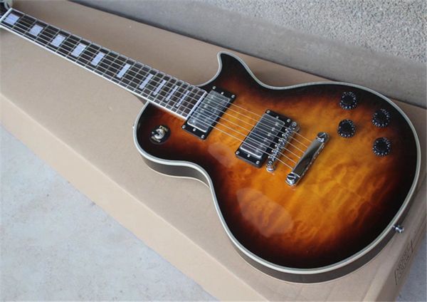 qulited maple custom sunburst electric guitar mahogany body rosewood &ebony fingerboard chrome hardware
qulited maple custom sunburst electric guitar mahogany body rosewood &ebony fingerboard chrome hardware