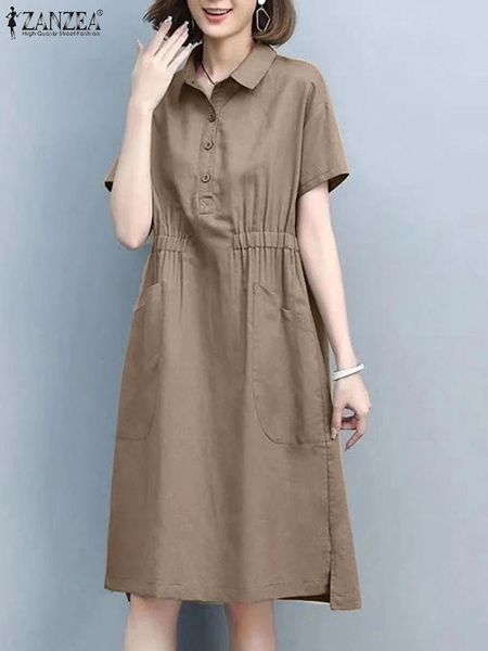 capris elegant summer lapel neck short sleeve solid shirt dress zanzea women office work sundress robe femme casual kneelength vestido, Black;white
capris elegant summer lapel neck short sleeve solid shirt dress zanzea women office work sundress robe femme casual kneelength vestido, Black;white