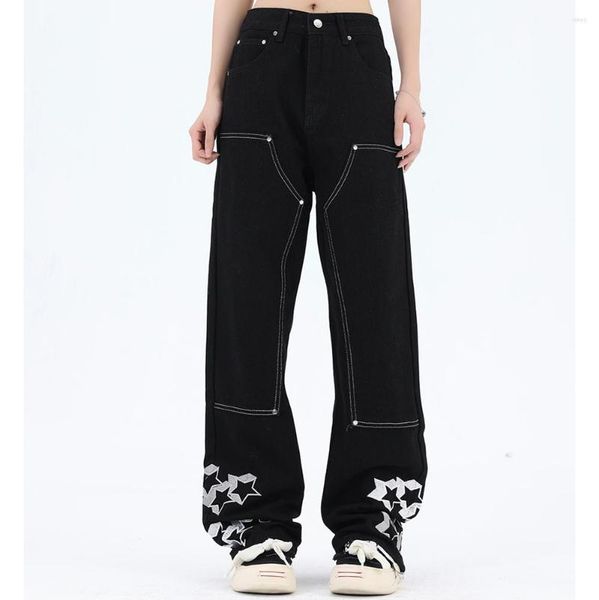 2023 men's jeans lines print stars embroidery black patchwork washed for men and women haruku hip hop loose denim trousers oversized, Blue
2023 men's jeans lines print stars embroidery black patchwork washed for men and women haruku hip hop loose denim trousers oversized, Blue
