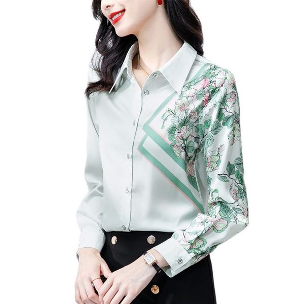 long sleeve silk shirt 2023 women runway satin printed elegant button up blouse beautiful spring autumn winter gorgeous high-end office ladi, White
long sleeve silk shirt 2023 women runway satin printed elegant button up blouse beautiful spring autumn winter gorgeous high-end office ladi, White