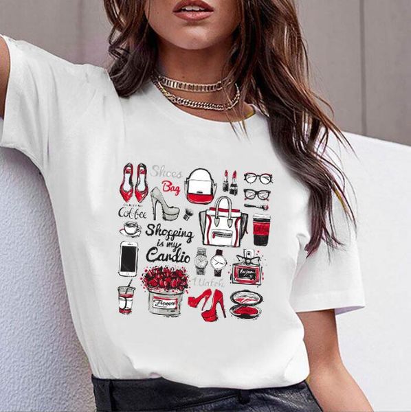 women t-shirt print flower perfume bottle sweet short sleeve printed women shirt casual tee, White
women t-shirt print flower perfume bottle sweet short sleeve printed women shirt casual tee, White
