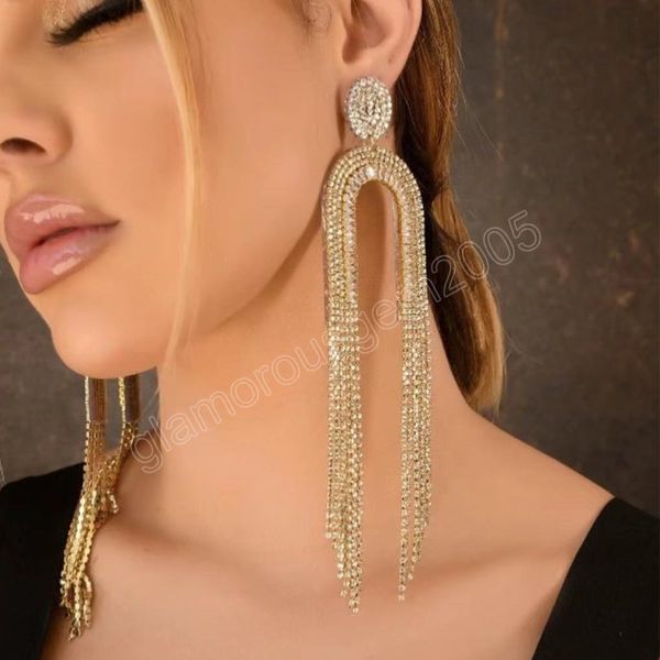 shiny rhinestone long tassel pendant earrings party women exaggerated dangle earring fashion accessories gifts, Silver
shiny rhinestone long tassel pendant earrings party women exaggerated dangle earring fashion accessories gifts, Silver