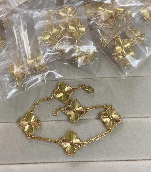 cl0ve four leaf clover bracelet necklace earring suit t0p quality natural fritillary gem inlay jewelry set 18k gold plated officia9577768, Silver
cl0ve four leaf clover bracelet necklace earring suit t0p quality natural fritillary gem inlay jewelry set 18k gold plated officia9577768, Silver