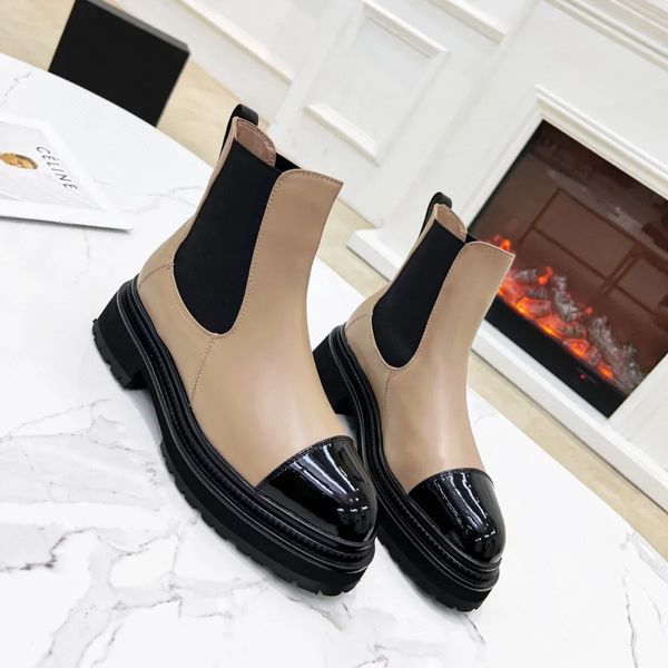winter designer women boots martin ankle boot fashion platform genuine leather slip-on winter shoes short booties femmes with box, Black
winter designer women boots martin ankle boot fashion platform genuine leather slip-on winter shoes short booties femmes with box, Black
