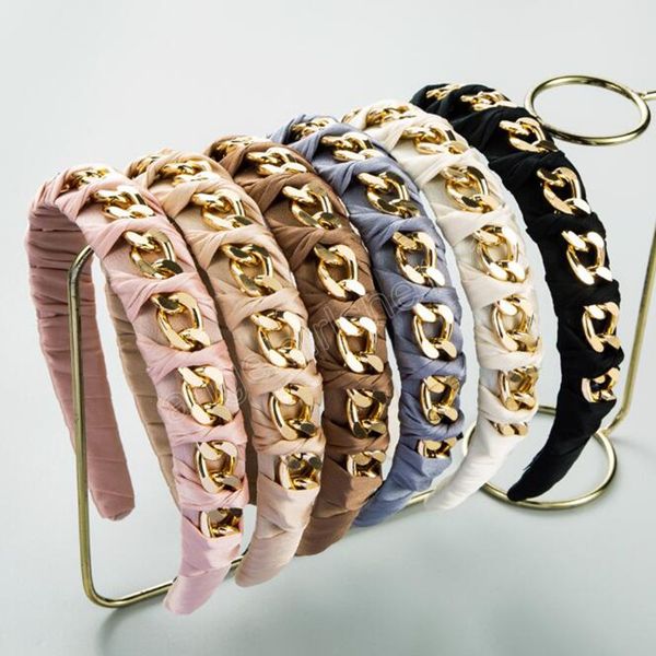 new fashion hairband for women handmade braided headband alloy chain headwear punk style hair accessories, Slivery;white
new fashion hairband for women handmade braided headband alloy chain headwear punk style hair accessories, Slivery;white