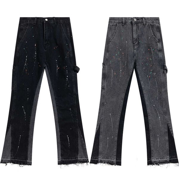 2023 men's fashion flared pants high street jeans vintage washed distressed trousers recommend, Black;brown
2023 men's fashion flared pants high street jeans vintage washed distressed trousers recommend, Black;brown