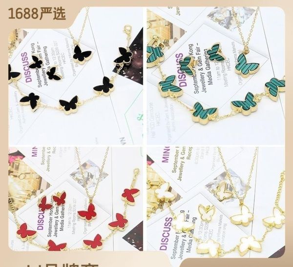 pendant necklaces european and american designers popular fashion jewelry necklace women's long set popular butterfly bracelet earrings, Silver
pendant necklaces european and american designers popular fashion jewelry necklace women's long set popular butterfly bracelet earrings, Silver