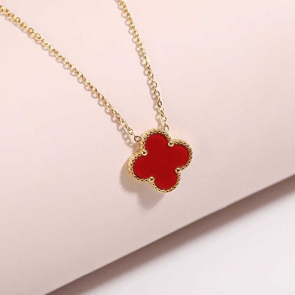 lucky four-leaf clover necklace colorless female collar chain 18k gold steel double sided carnelian, Silver
lucky four-leaf clover necklace colorless female collar chain 18k gold steel double sided carnelian, Silver
