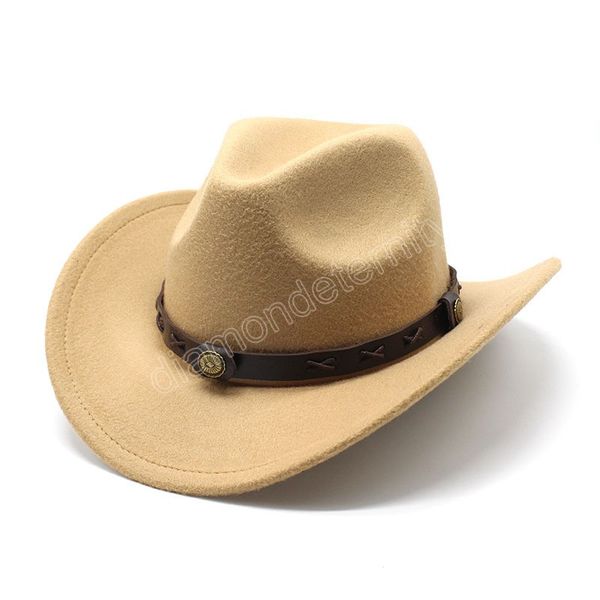 wool women's men's western cowboy hat for gentleman lady jazz cowgirl with leather cloche church sombrero caps, Blue;gray
wool women's men's western cowboy hat for gentleman lady jazz cowgirl with leather cloche church sombrero caps, Blue;gray