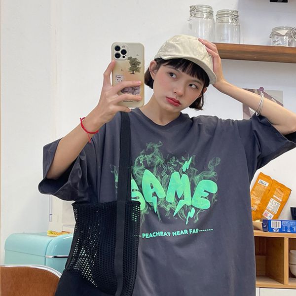 womens tshirt american creative letter printing pure cotton short sleeved tshirt women oversize summer loose casual small couples wear cloth, White
womens tshirt american creative letter printing pure cotton short sleeved tshirt women oversize summer loose casual small couples wear cloth, White