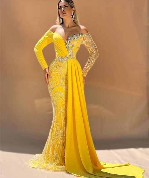 2023 aso ebi yellow mermaid prom dress crystals sequined lace evening formal party second reception birthday engagement gowns dresses robe d, Black
2023 aso ebi yellow mermaid prom dress crystals sequined lace evening formal party second reception birthday engagement gowns dresses robe d, Black