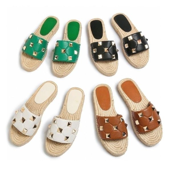 studded slippers classic luxury designer shoes fashion women sandals outdoor non-slip beach shoes summer breathable casual shoes new straw w, Black
studded slippers classic luxury designer shoes fashion women sandals outdoor non-slip beach shoes summer breathable casual shoes new straw w, Black