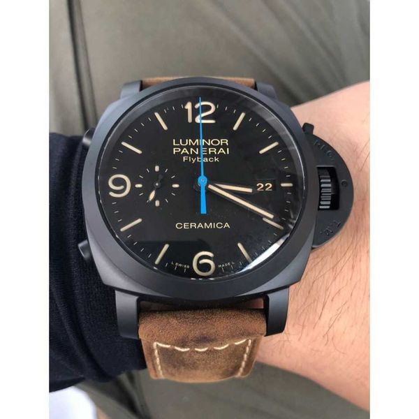 luxury mechanical watch panaral_ men s automatic watch swiss movement size 44mm leather strap model pam00580 gsvg, Slivery;brown
luxury mechanical watch panaral_ men s automatic watch swiss movement size 44mm leather strap model pam00580 gsvg, Slivery;brown