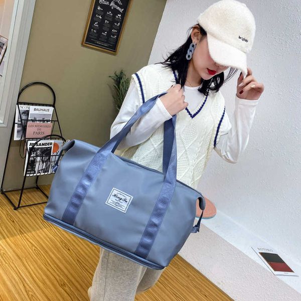 short distance travel bag fashionable and waterproof bag checked bag large dry wet separation and fitness bag women
short distance travel bag fashionable and waterproof bag checked bag large dry wet separation and fitness bag women