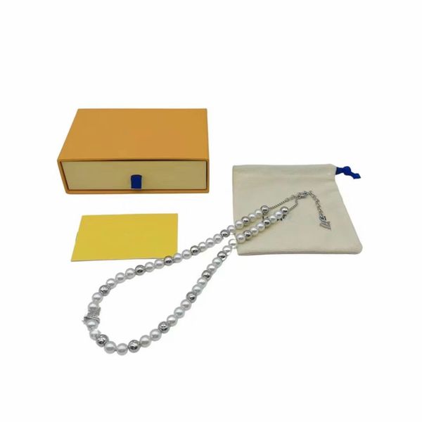 new jewelry pearl letter men's and women's necklace fashion simple bracelet accessories, Silver
new jewelry pearl letter men's and women's necklace fashion simple bracelet accessories, Silver