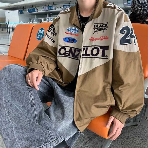 men's jackets american vintage embroidered alphabet racing jacket men fall casual trend bomber jacket baseball uniform men's cloth, Black;brown
men's jackets american vintage embroidered alphabet racing jacket men fall casual trend bomber jacket baseball uniform men's cloth, Black;brown