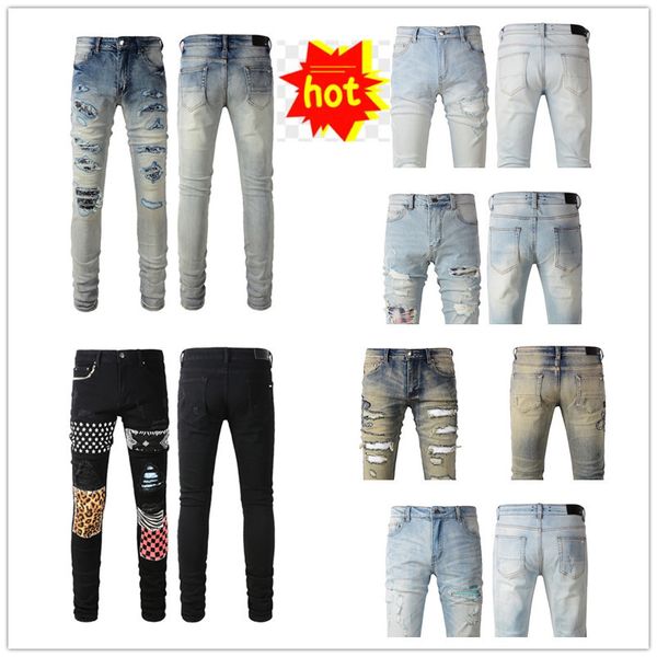 2022 mens designer jeans distressed ripped slim fit motorcycle for femalet famous rockstar fashion jean mans pants amiris amirs patchwork st, Blue
2022 mens designer jeans distressed ripped slim fit motorcycle for femalet famous rockstar fashion jean mans pants amiris amirs patchwork st, Blue