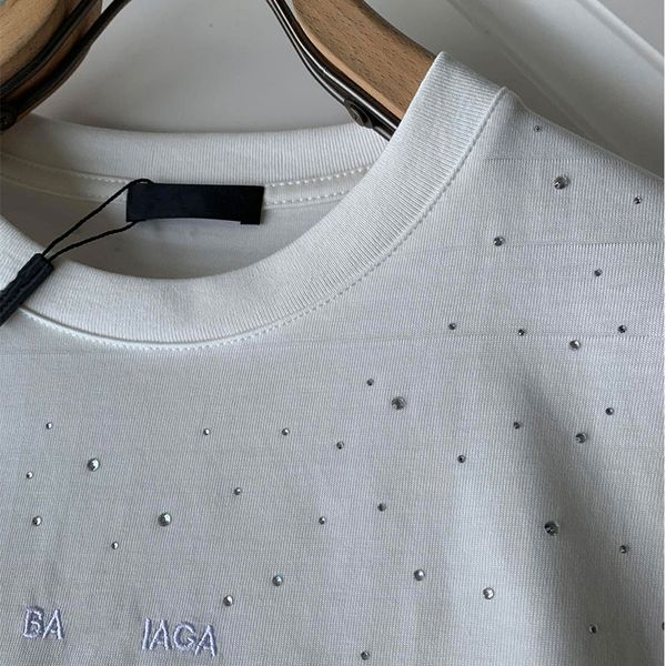 pure cotton fabric private goods, high-end full body diamond and embroidered round neck short sleeves, White;black
pure cotton fabric private goods, high-end full body diamond and embroidered round neck short sleeves, White;black