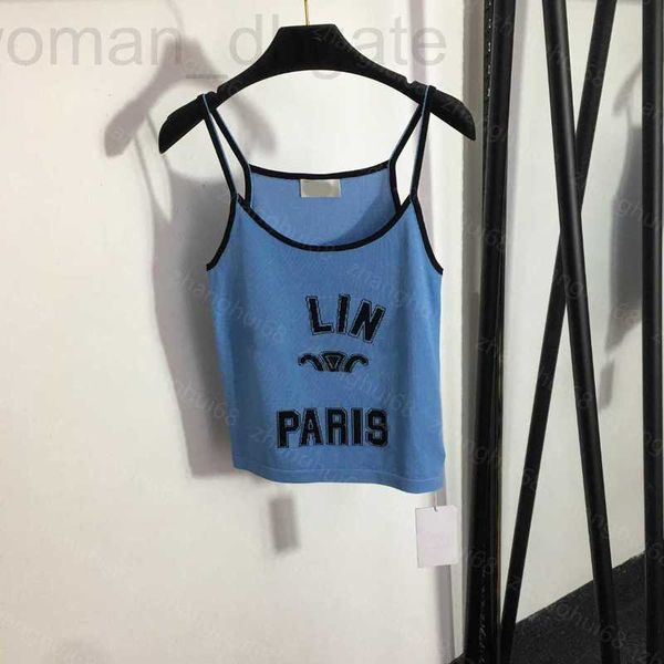 women's knits & tees designer 23ss womens womens clothing round neck chest letter-printed knitted camisole clothes 1pqh, White
women's knits & tees designer 23ss womens womens clothing round neck chest letter-printed knitted camisole clothes 1pqh, White