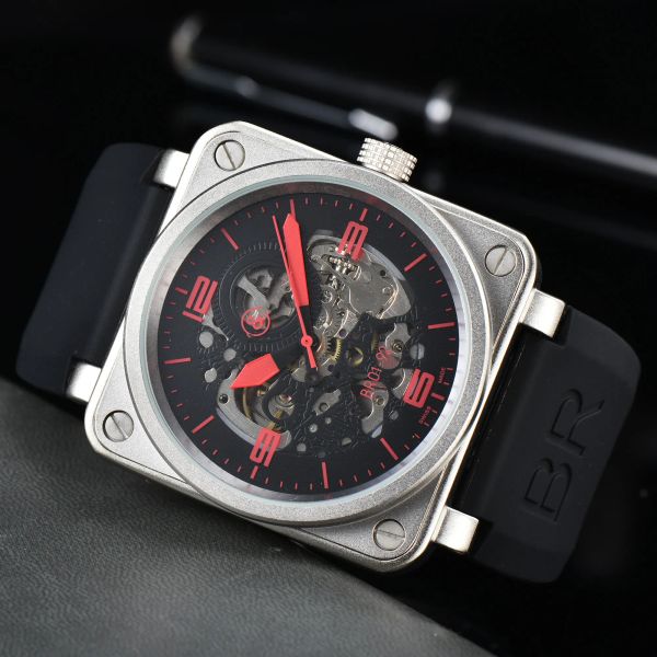 br men's three-pin sports casual watch hollow dial mechanical watch waterproof watch gift watch, Slivery;brown
br men's three-pin sports casual watch hollow dial mechanical watch waterproof watch gift watch, Slivery;brown