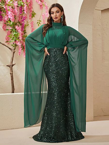 2023 elegant mermaid prom dresses new mermaid long sleeve sequined lace applique jewel neck ruffles african girl gala sequins green long sle, Black
2023 elegant mermaid prom dresses new mermaid long sleeve sequined lace applique jewel neck ruffles african girl gala sequins green long sle, Black