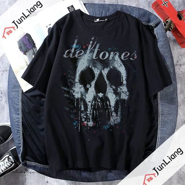 mens tshirts deftones skull black t shirt band merch youth streetwear tshirt 230710, White;black
mens tshirts deftones skull black t shirt band merch youth streetwear tshirt 230710, White;black