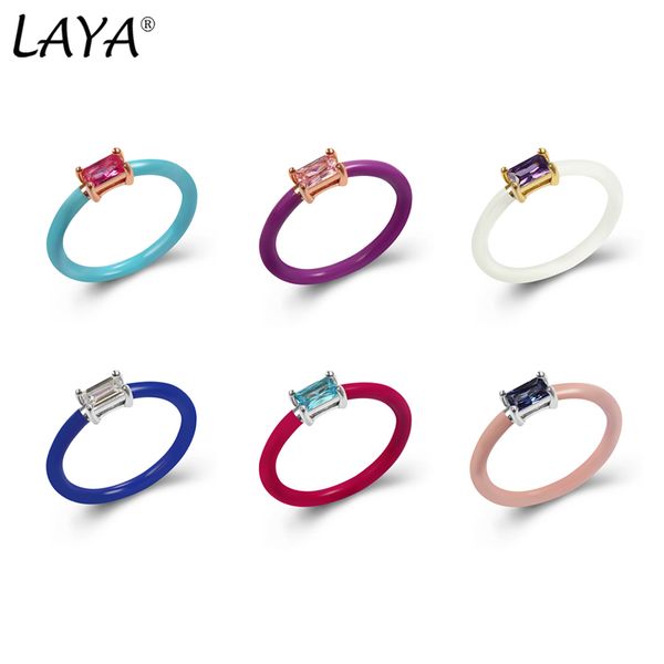with side stones laya 925 sterling silver synthetic color crystal fashion finger ring for women charm jewelry handmade enamel 230710
with side stones laya 925 sterling silver synthetic color crystal fashion finger ring for women charm jewelry handmade enamel 230710