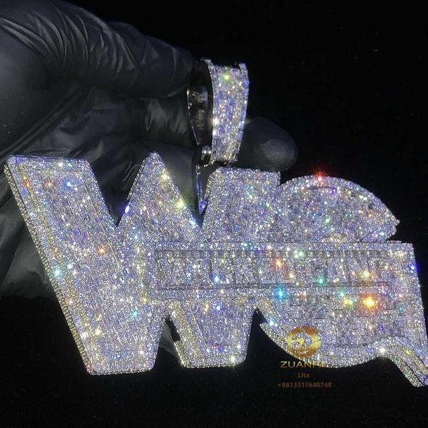 hip hop sparkle party heavy baguette diamond letter design hip hop custom vvs moissanite pendant, Silver
hip hop sparkle party heavy baguette diamond letter design hip hop custom vvs moissanite pendant, Silver