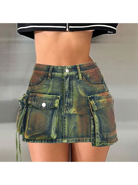 skirts women's summer green cargo denim skirt y2k skirt fashion high waist elegant harajuku vintage punk a-line mini pockets skirt 2307, Black
skirts women's summer green cargo denim skirt y2k skirt fashion high waist elegant harajuku vintage punk a-line mini pockets skirt 2307, Black