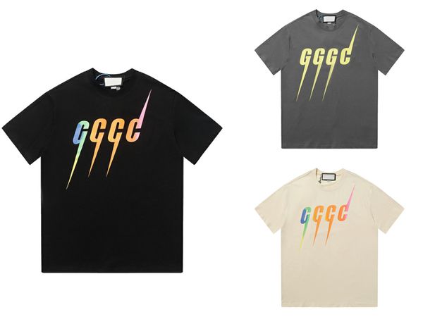 men's and women's t-shirt black gray apricot lightning gradient letter print fashion casual comfort wrinkle resistant cotton short, White;black
men's and women's t-shirt black gray apricot lightning gradient letter print fashion casual comfort wrinkle resistant cotton short, White;black