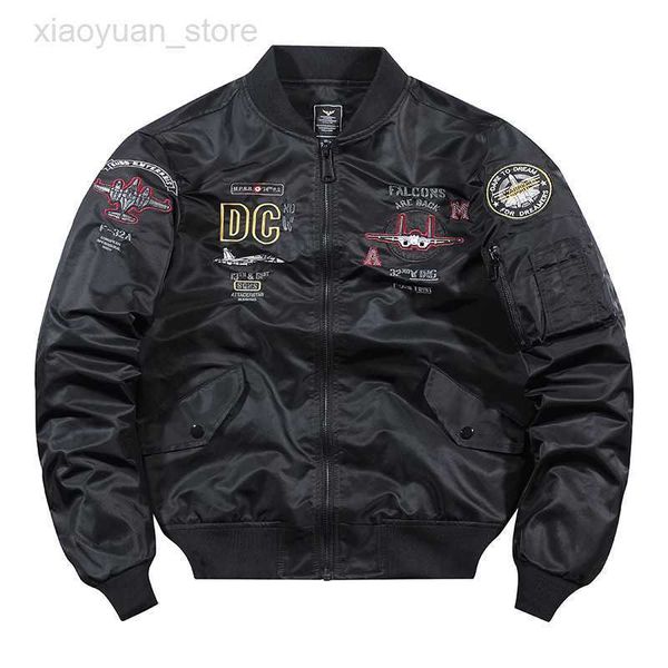 men's jackets air force pilot jacket men's spring and autumn new aircraft embroidered baseball uniform large size jacket workwear, Black;brown
men's jackets air force pilot jacket men's spring and autumn new aircraft embroidered baseball uniform large size jacket workwear, Black;brown
