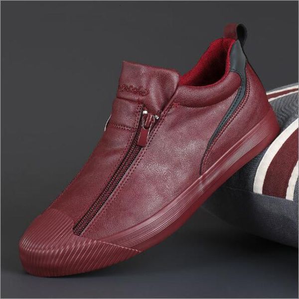 dress shoes winter men leather casual fashion double zipper high flat slip on plush male sneakers loafers tenis masculino 230710, Black
dress shoes winter men leather casual fashion double zipper high flat slip on plush male sneakers loafers tenis masculino 230710, Black