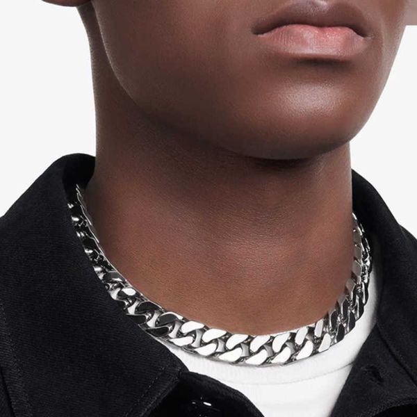 men's necklace titanium steel four sides grinding stainless steel cuban chain dense chain flat buckle bold hip hop necklace, Black
men's necklace titanium steel four sides grinding stainless steel cuban chain dense chain flat buckle bold hip hop necklace, Black
