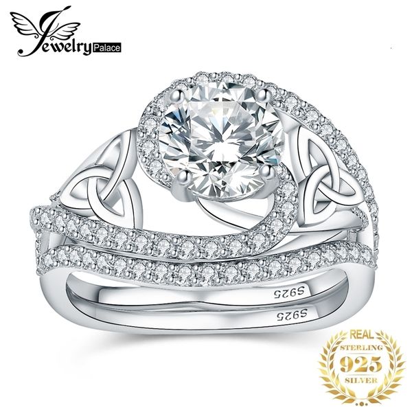 with side stones jewelry 2pcs 925 sterling silver wedding engagement ring for woman celtic knot 27ct 5a cz simulated diamond 230707
with side stones jewelry 2pcs 925 sterling silver wedding engagement ring for woman celtic knot 27ct 5a cz simulated diamond 230707