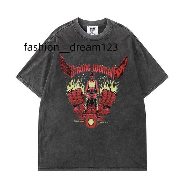 dark hip-hop t shirt for men spoof weightlifting short-sleeved t-shirt washed old retro half-sleeved men's clothing y2k, White;black
dark hip-hop t shirt for men spoof weightlifting short-sleeved t-shirt washed old retro half-sleeved men's clothing y2k, White;black