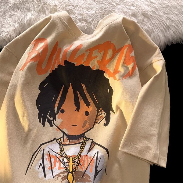 womens tshirt european and american fashion printing pattern summer short sleeved t shirt men and women loose design casual couple gothic 23, White 
womens tshirt european and american fashion printing pattern summer short sleeved t shirt men and women loose design casual couple gothic 23, White