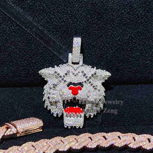 custom made jeweler s925 sterling silver prong set vvs moissanite diamond lion head hip hop iced out pendant
custom made jeweler s925 sterling silver prong set vvs moissanite diamond lion head hip hop iced out pendant