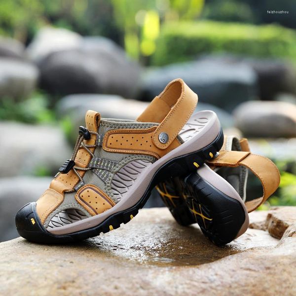 sandals genuine leather men soft comfortable summer open shoes non slip outdoor beach sandal black fashion men's
sandals genuine leather men soft comfortable summer open shoes non slip outdoor beach sandal black fashion men's