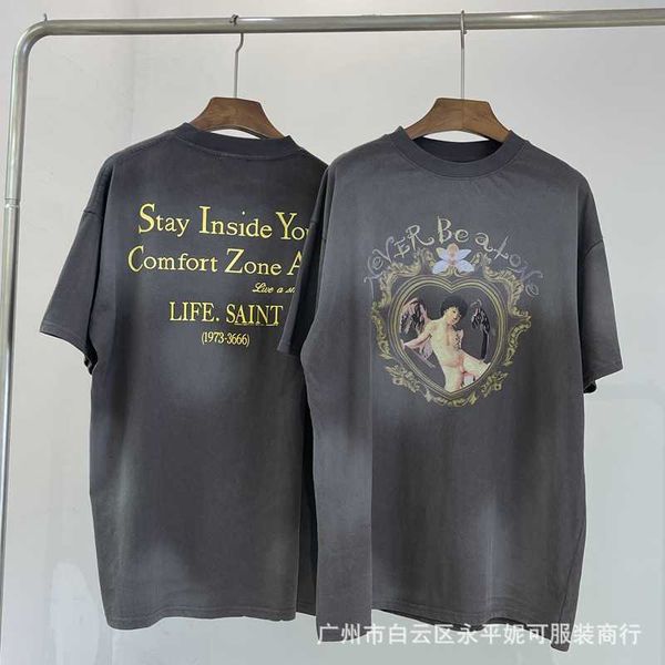 stussys saint love angel baby made old wash vintage short sleeve american fashion brand loose t-shirt, White;black
stussys saint love angel baby made old wash vintage short sleeve american fashion brand loose t-shirt, White;black