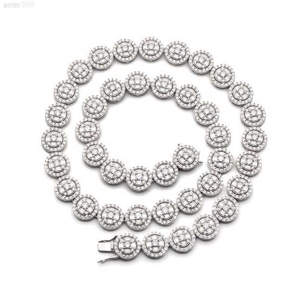 rapper jewelry iced out bling vvs moissanite round and baguette tennis chain necklace, Silver
rapper jewelry iced out bling vvs moissanite round and baguette tennis chain necklace, Silver